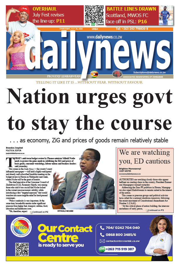 Thursday 30 July 2026